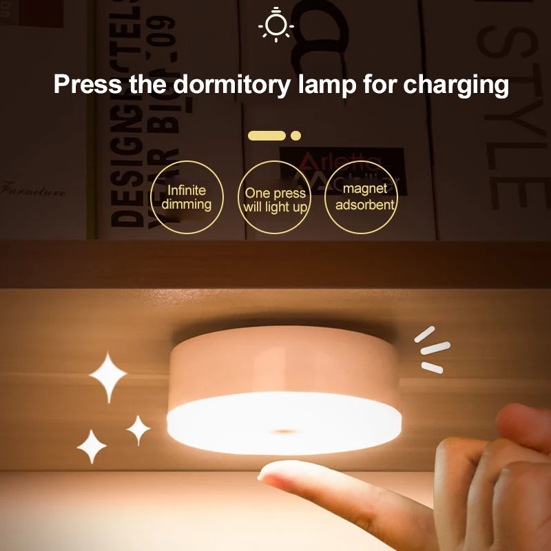 

LED Touch Switch Night Lights Multiple Scenes Baby USB Charging Atmosphere Mini Nursing Light Feeding Three-color ABS Lamp