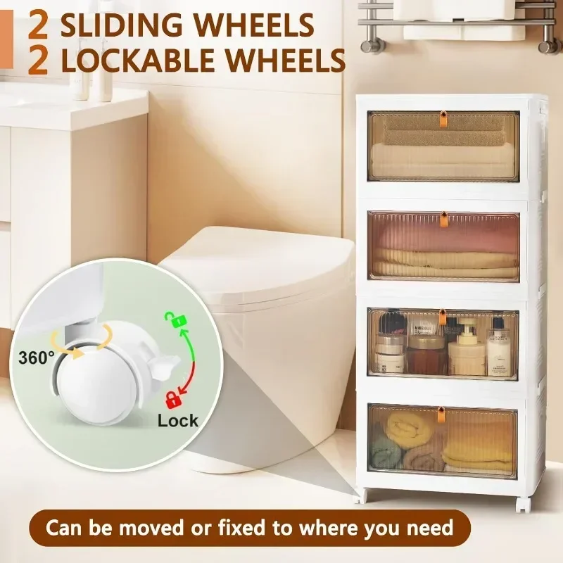 Штабелируемые пластиковые контейнеры для хранения с крышкой и колесами