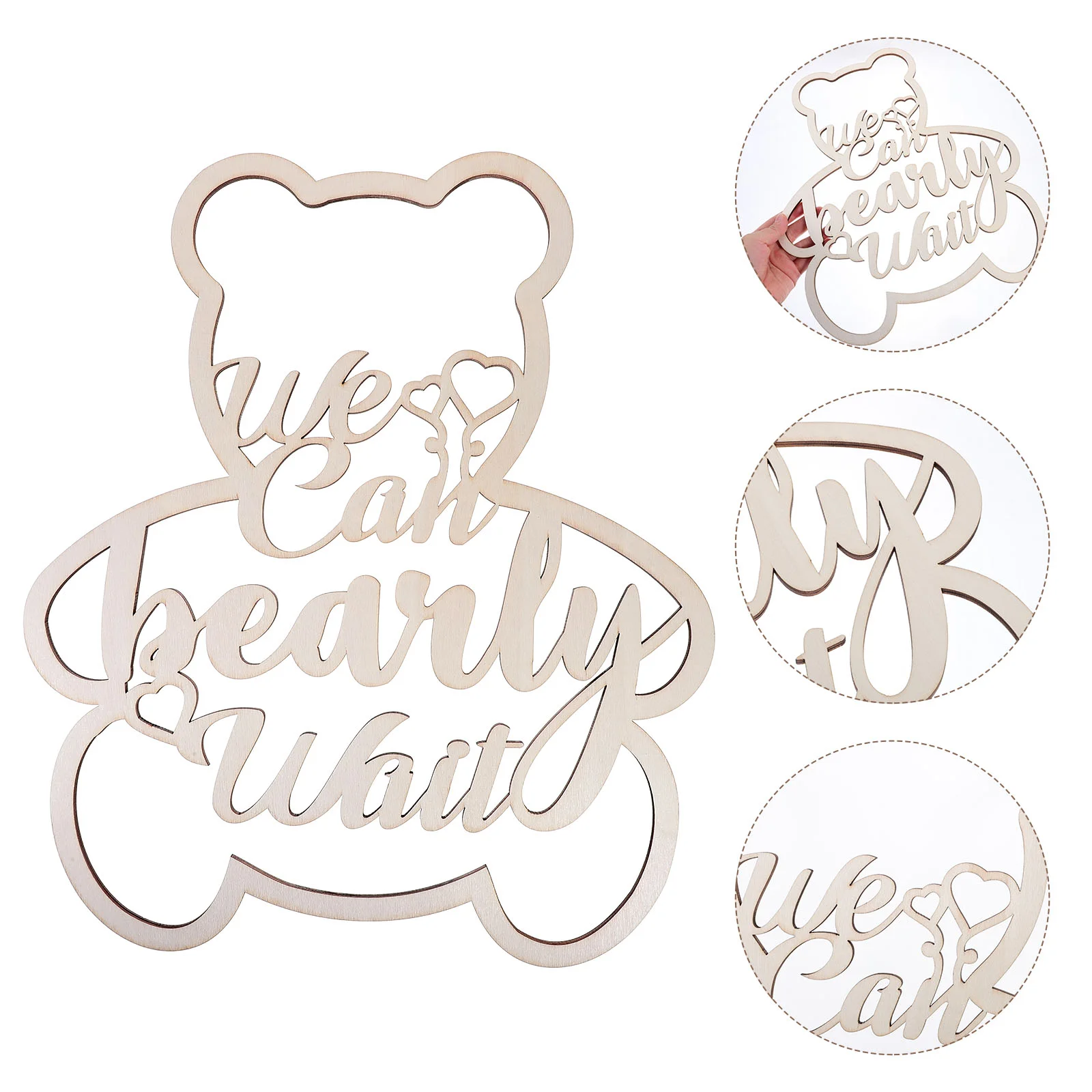 

Baby Photo Props Bear Shower Decoration Letter Party Can Bearly Wait Decorations