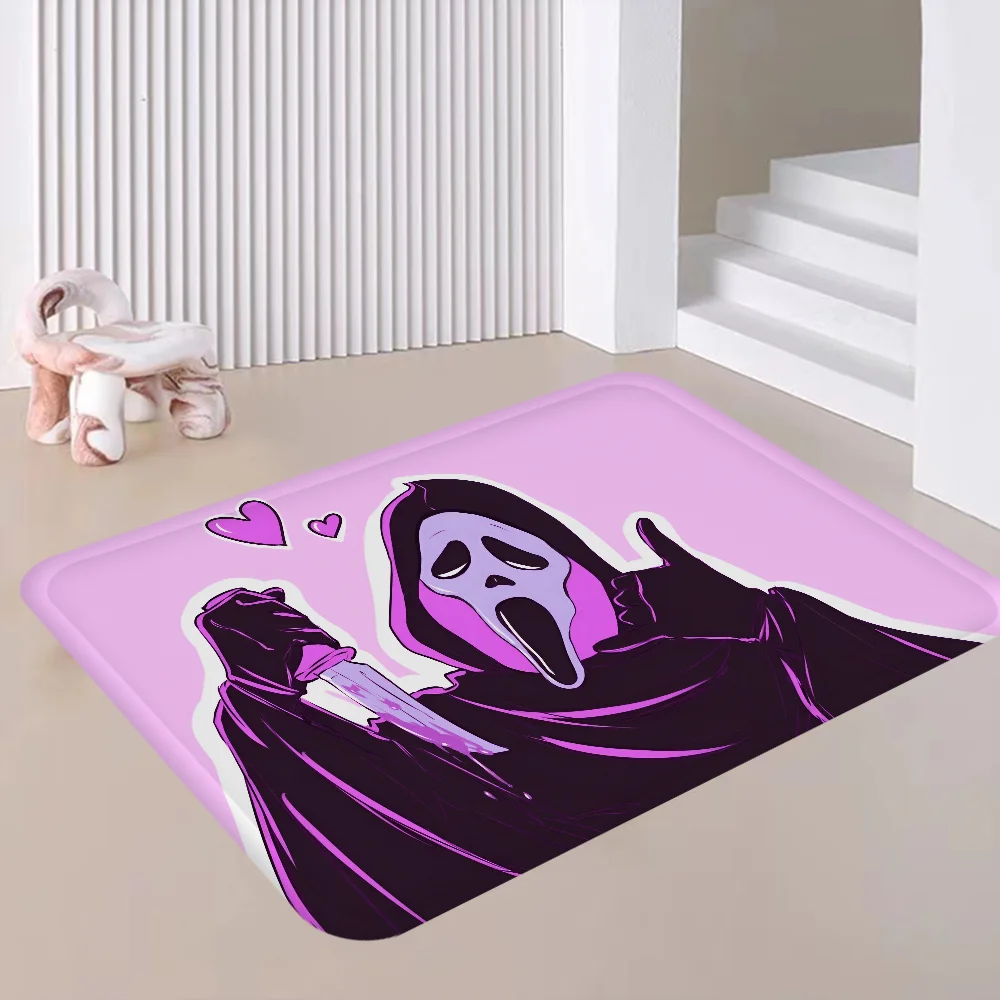 G-Ghostface H-Horror S-Scream Bath Mat Kids Room Bedroom Decoration Balcony Anti-Slip Doormat Living Alfombra