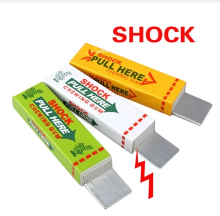 

Electric Shock Joke Chewing Gum Pull Head Shocking Toy Gift Gadget Prank Trick Gag Funny