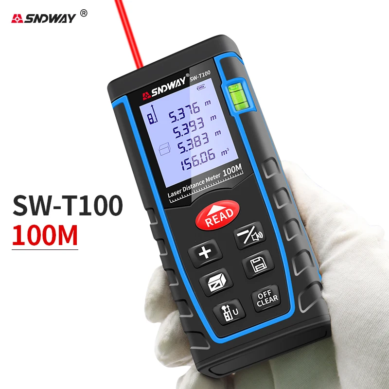 

SNDWAY laser distance meter 40M 60M 80M 100M rangefinder trena laser tape range finder build measure device ruler test tool