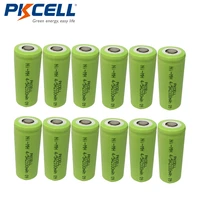 12pcs pkcell 1 2v 2100mah ni mh rechargeable size 45a nimh batteries flat top for soldering