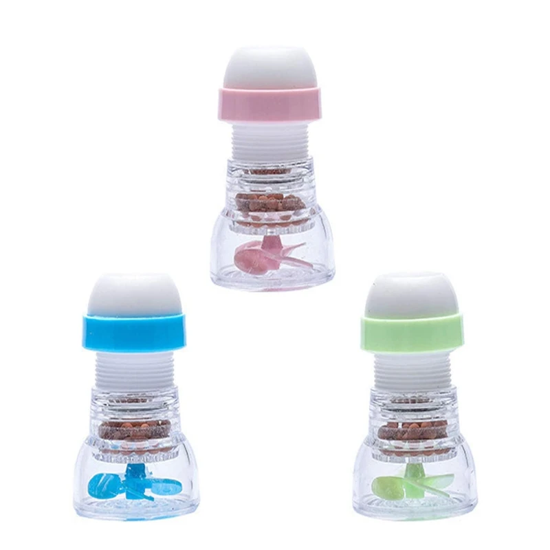 

3Pcs Rotating Faucet Nozzle Activated Carbon Faucet Filter Splash Proof Faucet Nozzle Filter For Kitchen Home Bathroom