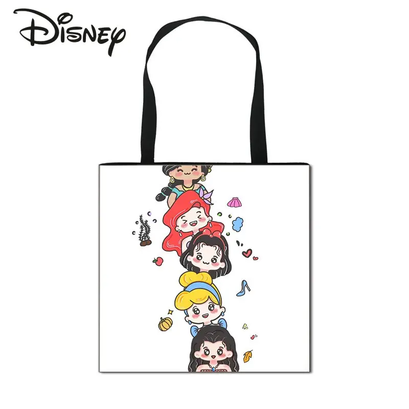 

Disney Princess New Women's Bag Fashion High Quality Women's Handbag Cute Cartoon Large Capacity Environmental Protection Bag