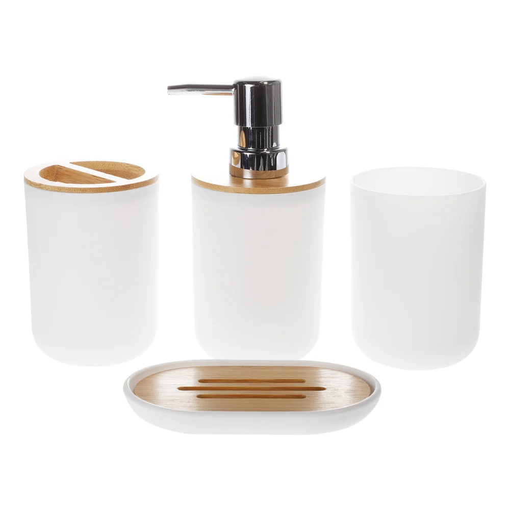 

1 Set Soap Plates Emulsion Bottles Toothbrush Cups Bathroom Supplies Toiletries And Toiletries Bathroom Supplies Storage Set