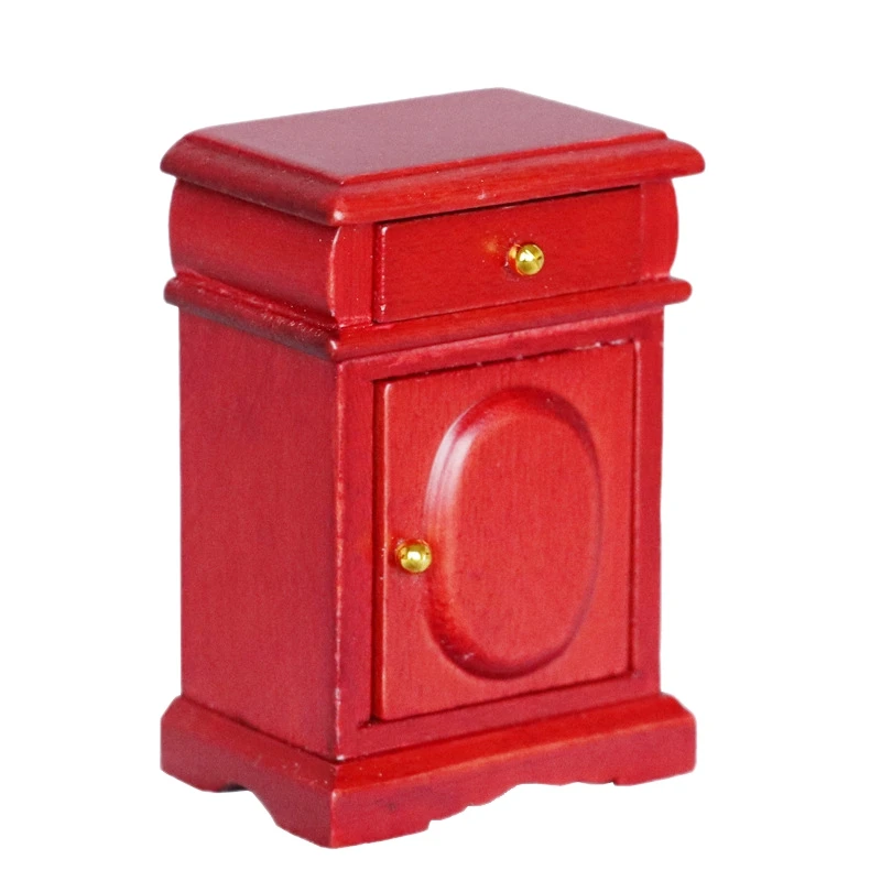 

1:12 Dollhouse Miniature Furniture Room Wooden Nightstand Model Dollhouse Accessories