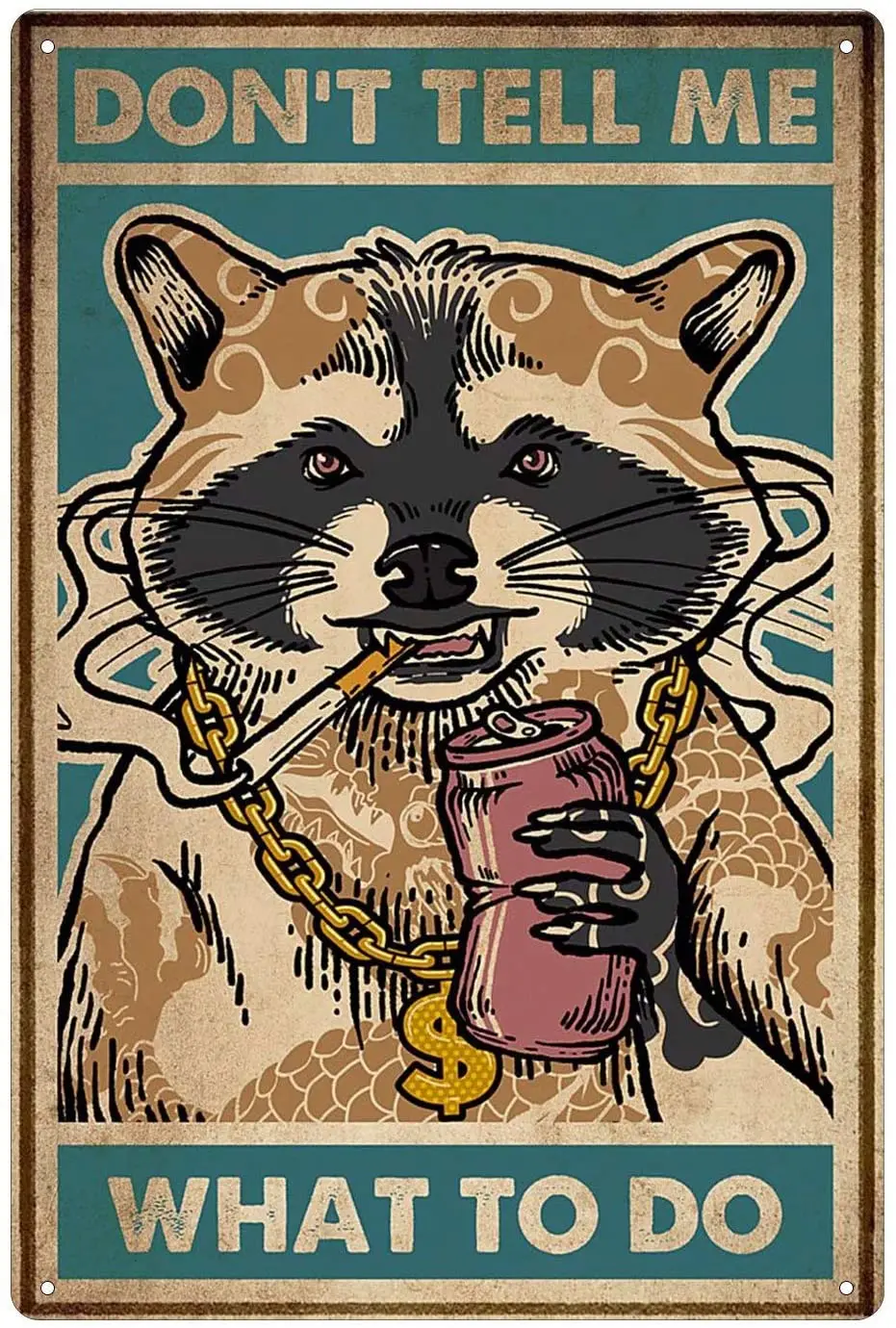 Металлический жестяной Плакат Bull Terrier не скажите мне что делать Настенный декор в