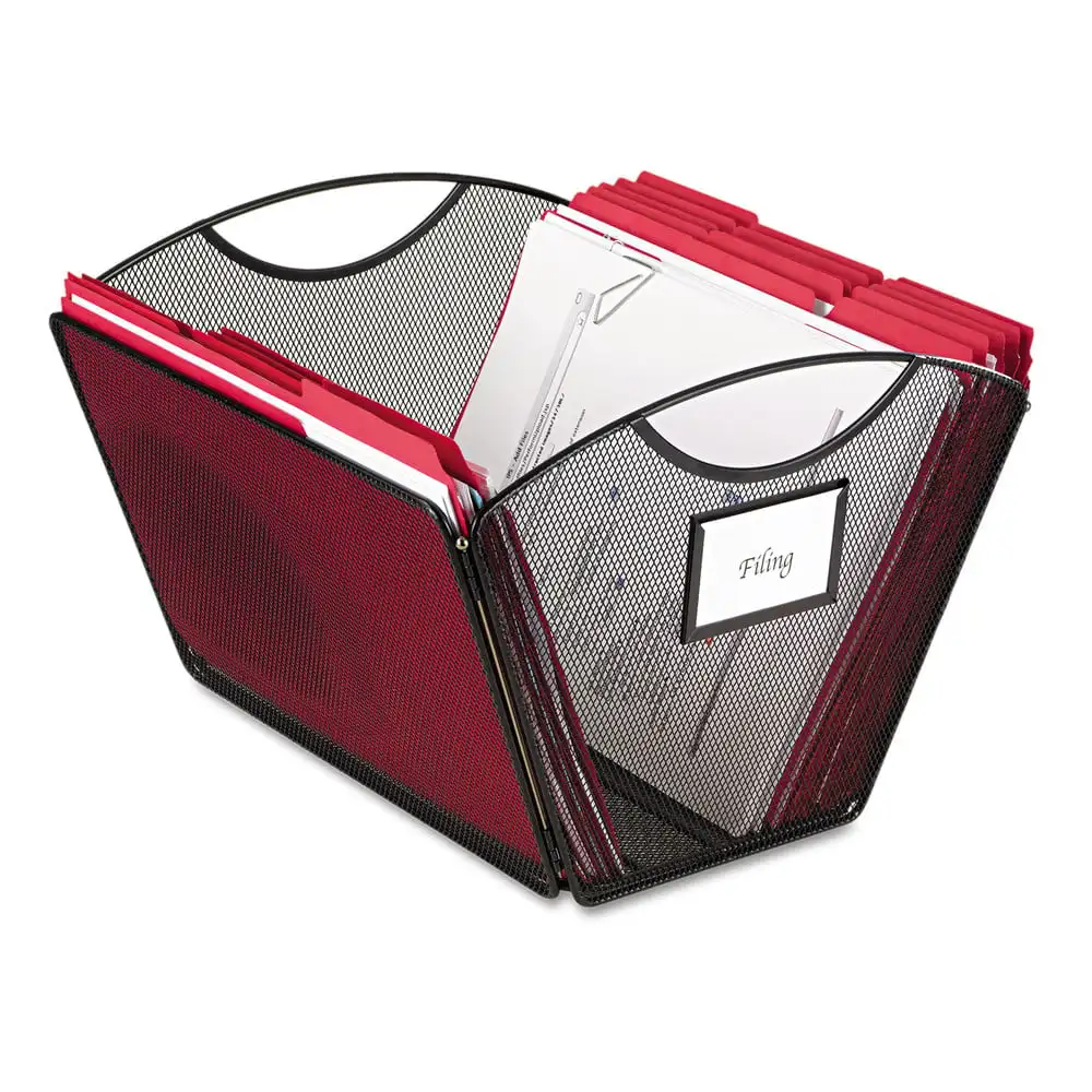 

2162BL Onyx Mesh Desktop Tub File Storage Box, Letter, Black