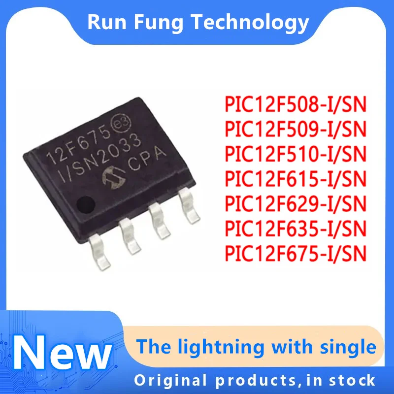 

PIC12F508-I/SN PIC12F509 PIC12F510 PIC12F615 PIC12F629 PIC12F635-I/SN PIC12F675 PIC IC MCU Chip SOP-44