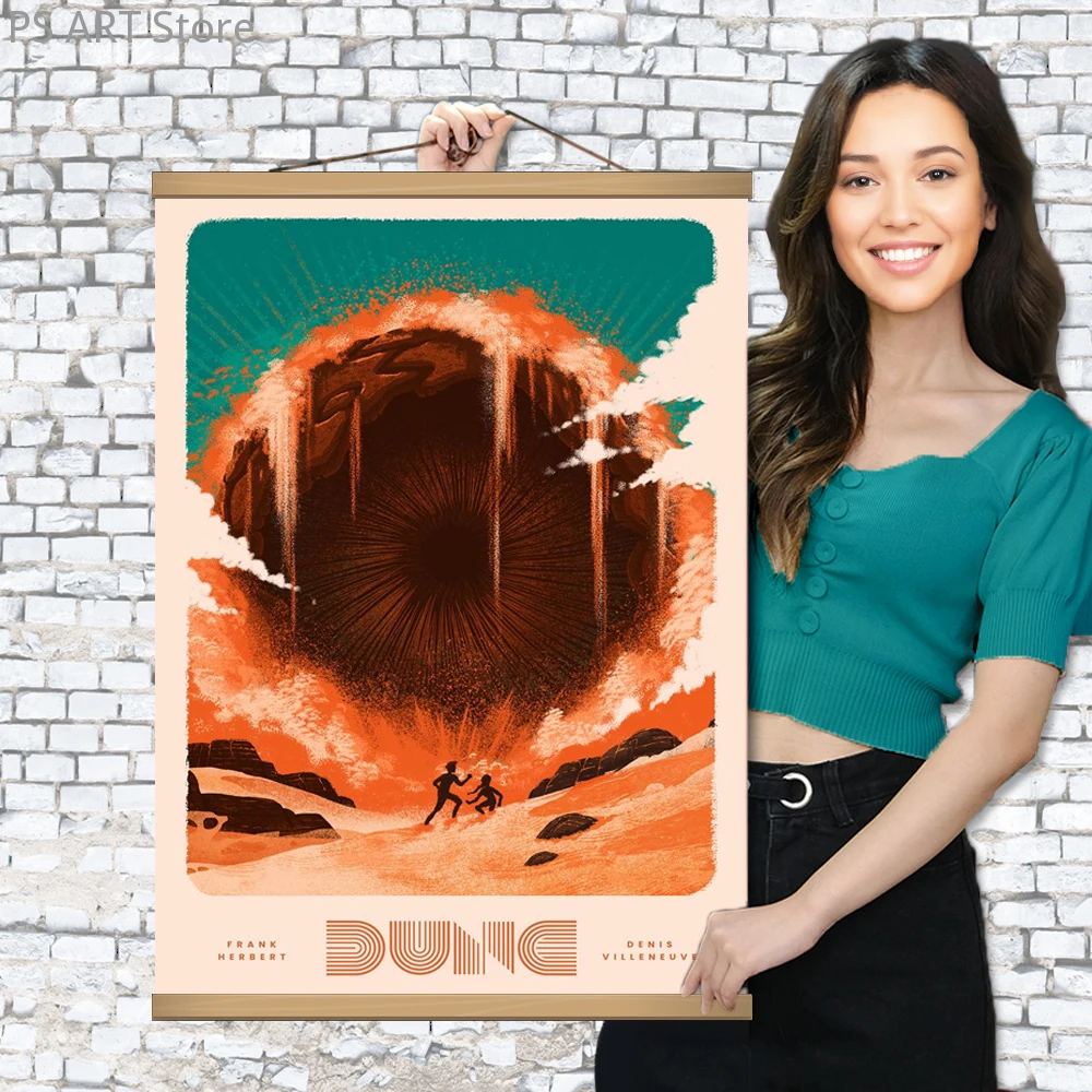 

Sandworm Arrakis Dune Retro Science Classic Fiction Spice Gift Idea Scroll Art Print Movie Canvas Poster Painting Decor Tapestry