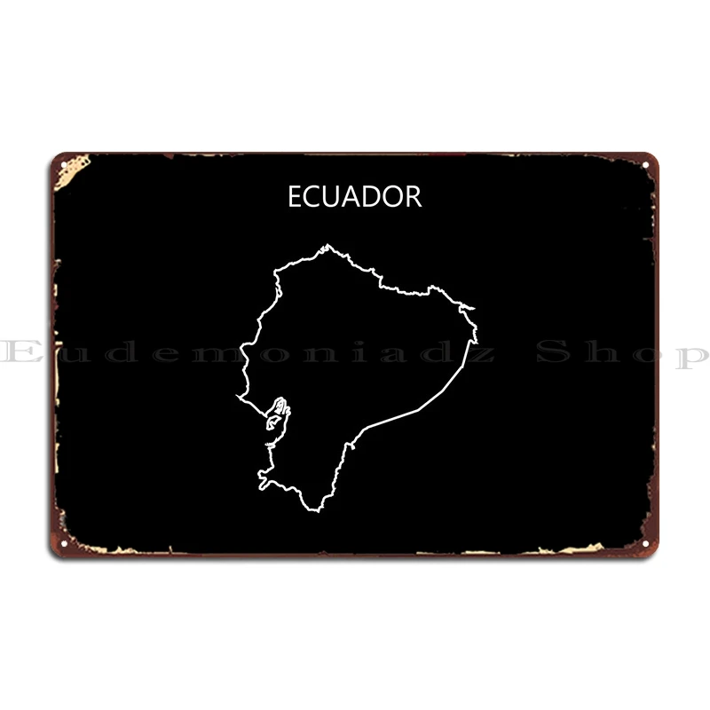

Ecuador Metal Plaque Poster Garage Iron Mural Kitchen Cinema Tin Sign Poster