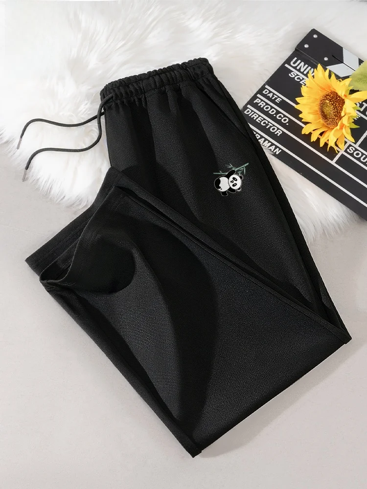 Zhenvis весенне-осенние черные прямые брюки мужские драпированные повседневные High