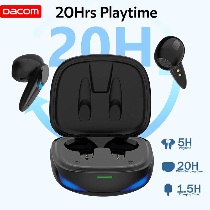 

DACOM G10 TWS Wireless Earphones Bluetooth V5.2 Touch Control Waterproof Sports Headphones for Xiaomi Huawei Lenovo Headset