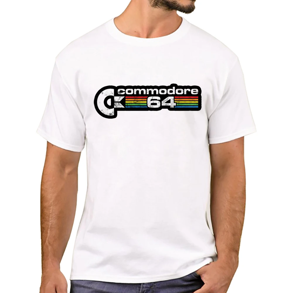 Teehub Mode Retro Männer T-Shirt Vintage C64 Commodore 64 Computer gedruckt lustige T-Shirts Kurzarm T-Shirts Harajuku T-Shirt – Detail 4
