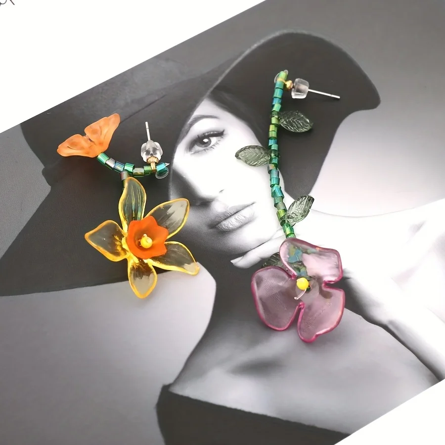 Богемные серьги Vedawas ручной работы с бусинами из смолы индивидуальные