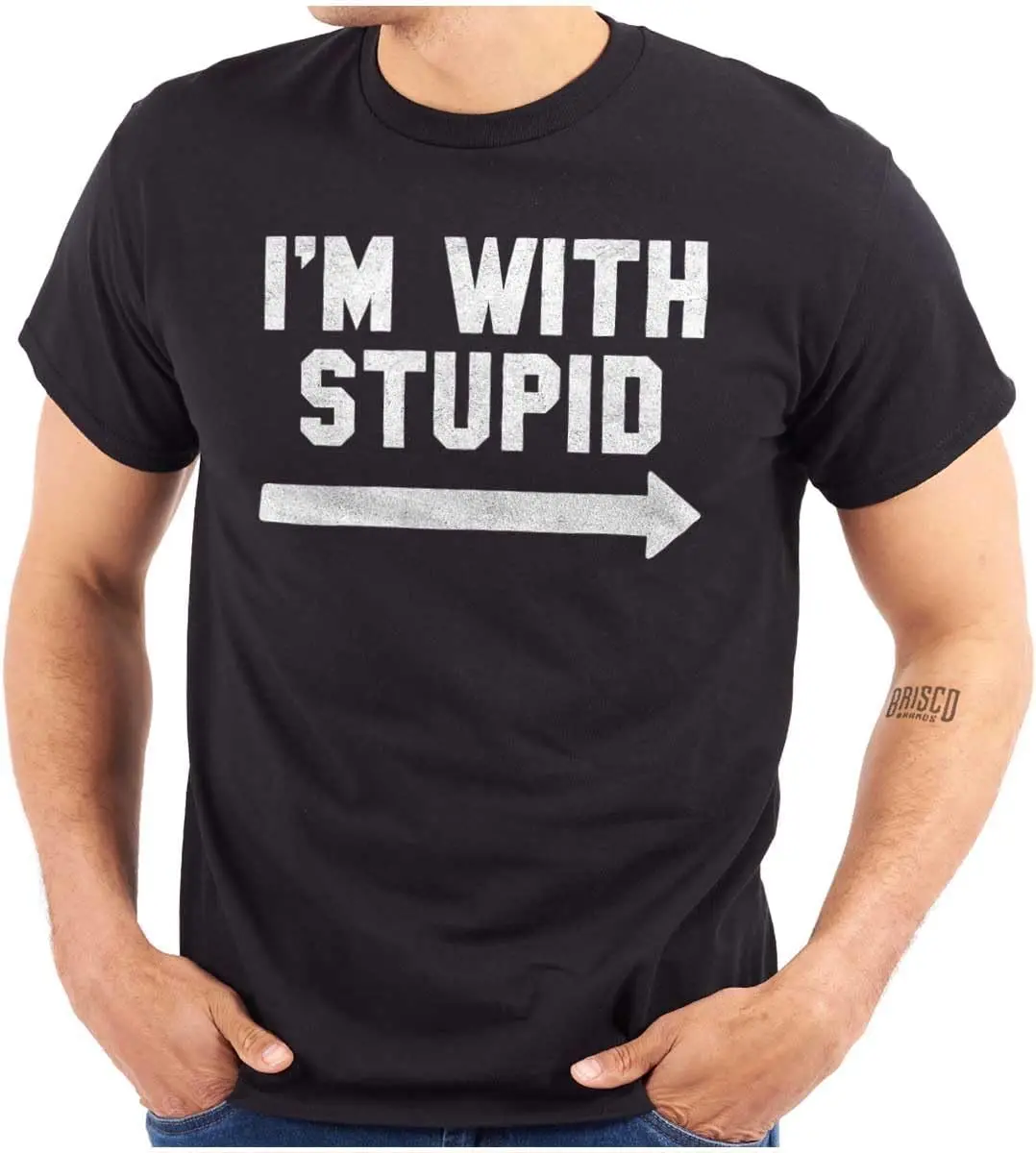 Классическая футболка с рисунком Я глупой Rude Insult