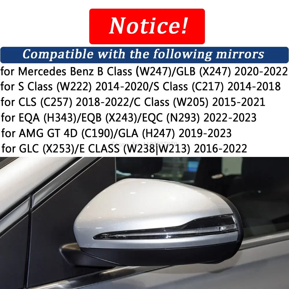 Боковая крышка для зеркала из углеродного волокна LHD Mercedes Benz EQA H343 EQB X243 EQC N293 2022-2024