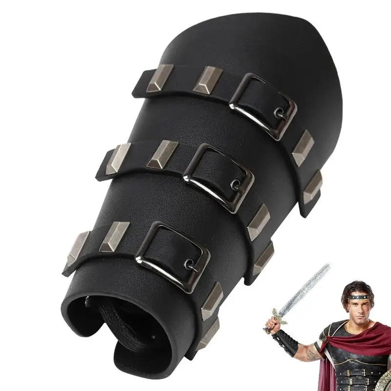 

Arm Bracer Cosplay Halloween Costume Buckle Bracers Viking Medieval Retro Knight Hardware Wristbands For Men Women