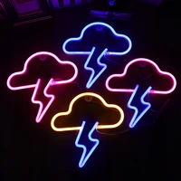 led cloud design neon sign night light art decorative lights lightning wall lamp for kids baby room holiday lighting xmas party