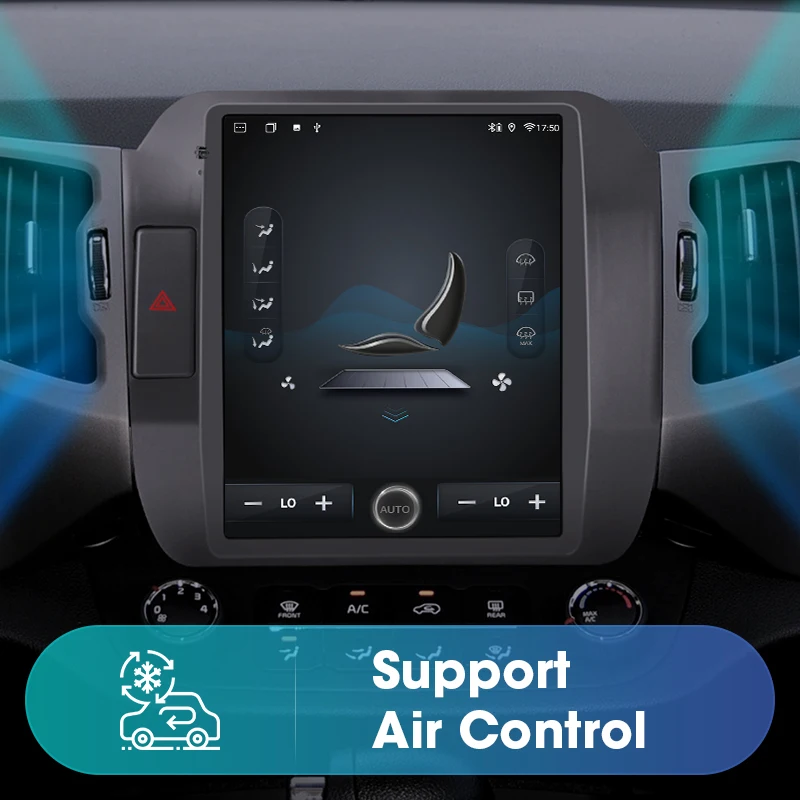 $84.21 For Kia Sportage 3 SL 2008-2016 Tesla Style Android Car Radio Multimedia Video 2Din Navigation Carplay Head Unit Stereo Speakers