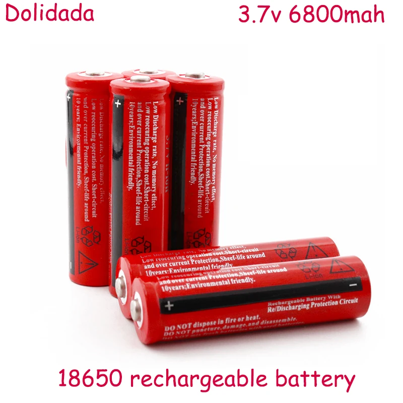 

Original 18650 Battery 3.7v 6800mah Rechargeable Lithium-ion Battery for Headlamp Flashlight Lithium Game Console Toy Battery