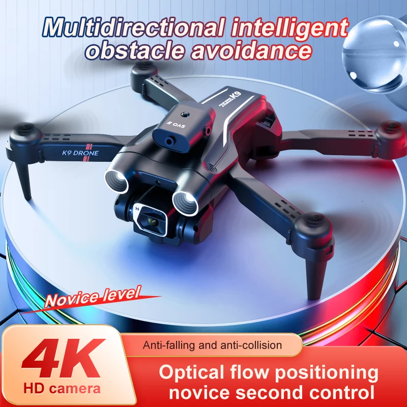 K9 Drone 4K Hd Electric Dual Lens Four-Way Obstacle Avoidance And Optical Flow Positioning Function Remote Control Toy VS z908