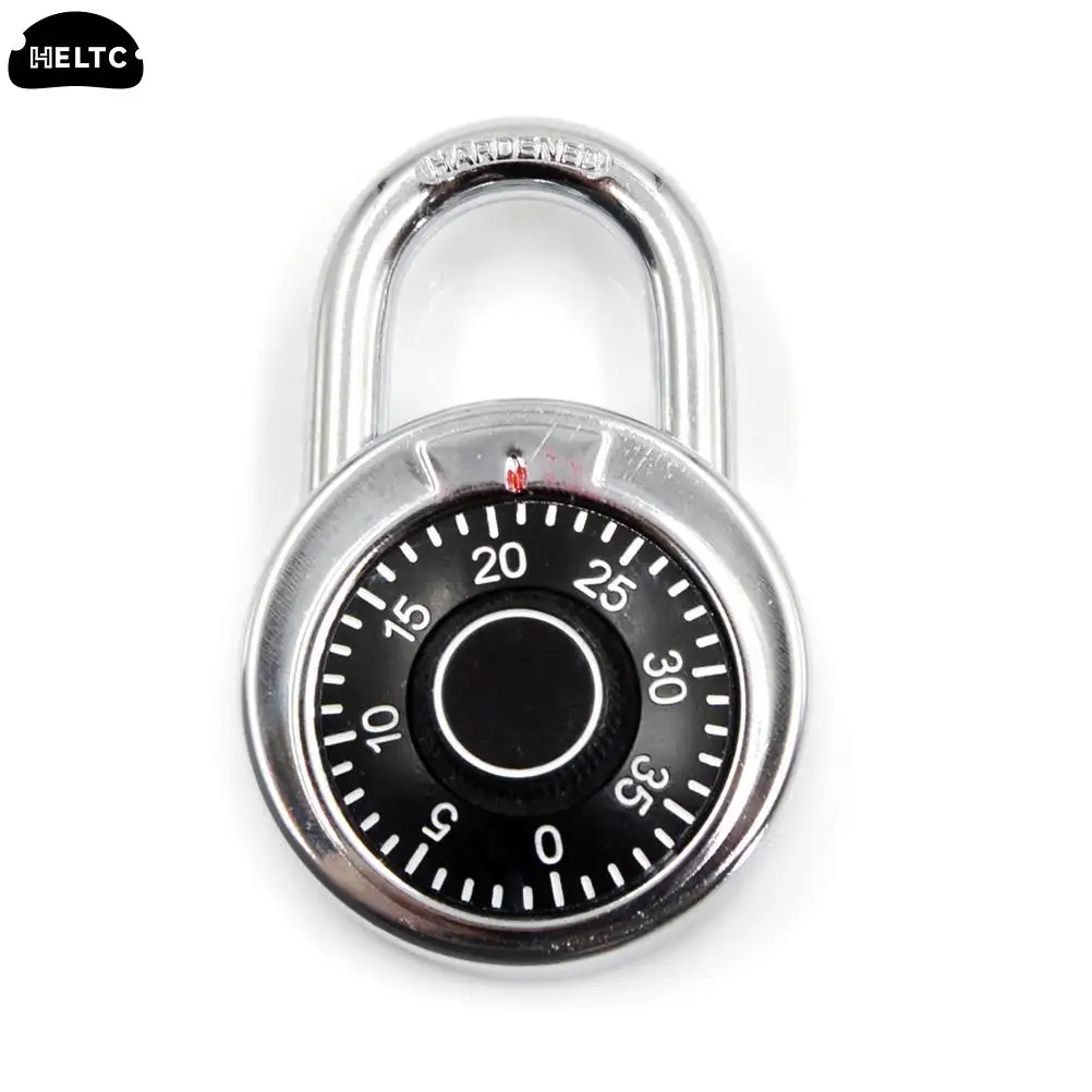 

Round Rotary Digit Combination Padlock Round Number Code Lock Safe Security Zinc Alloy
