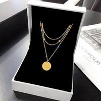 gothic necklace women letter necklace boho necklaces for women jewelry stainless steel layered necklace