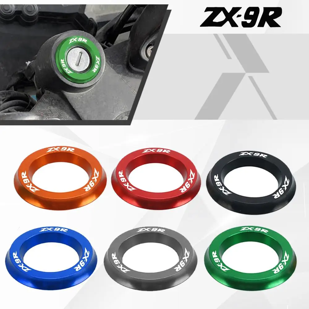 

For KAWASAKI ZX9R ZX 9R zx-9r 1998 2003 2002 2001 2000 1999 Aluminum Motorcycle Ignition Switch key Cover Ring ZX9R Accessories