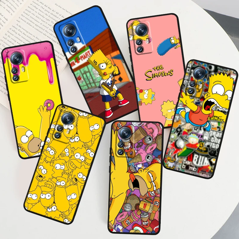 

Anime The Simpsons Art Cool Phone Case For Xiaomi Mi 13 12T 12 11T 11i 11 A3 10T 10 CC9E 9 Pro Lite Ultra 5G Cover Black Funda