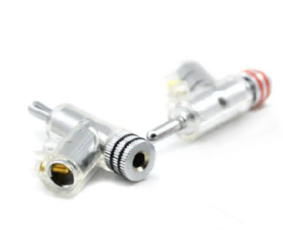 4 шт. высокопроизводительная родиевая вилка-банан с блокировкой Hi-Fi-Колонка для