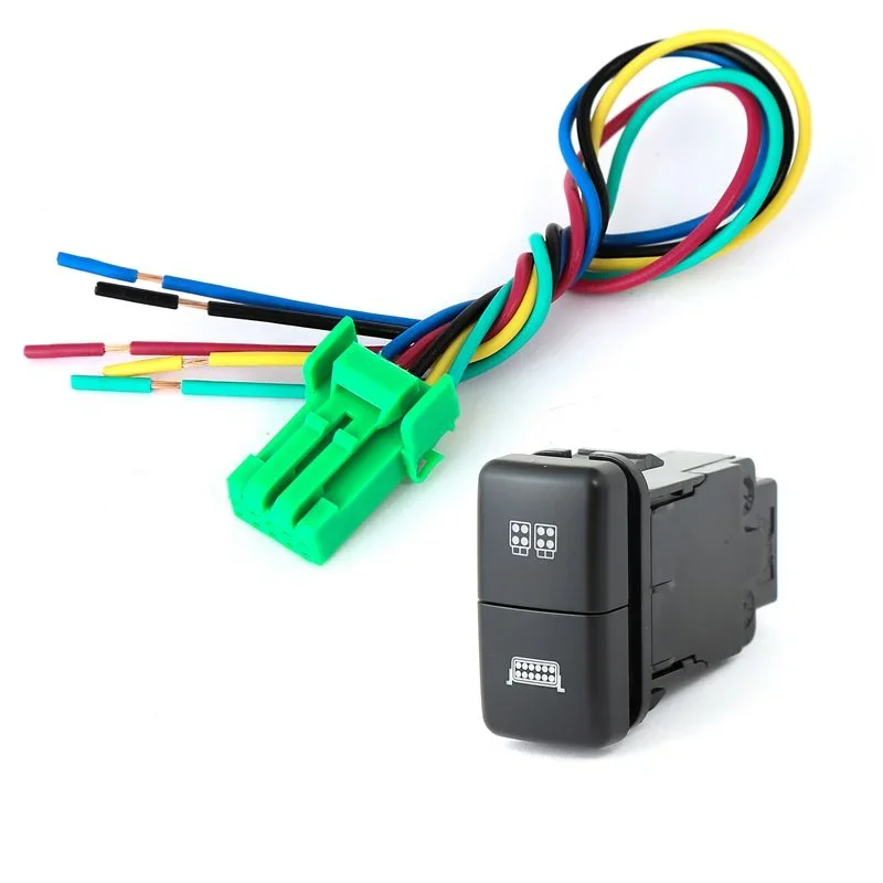 

Двойной переключатель питания BSM LED DRL, кнопка включения передних противотуманных фар для FJ Land Cruiser Prado 120 LC100, автомобильные аксессуары