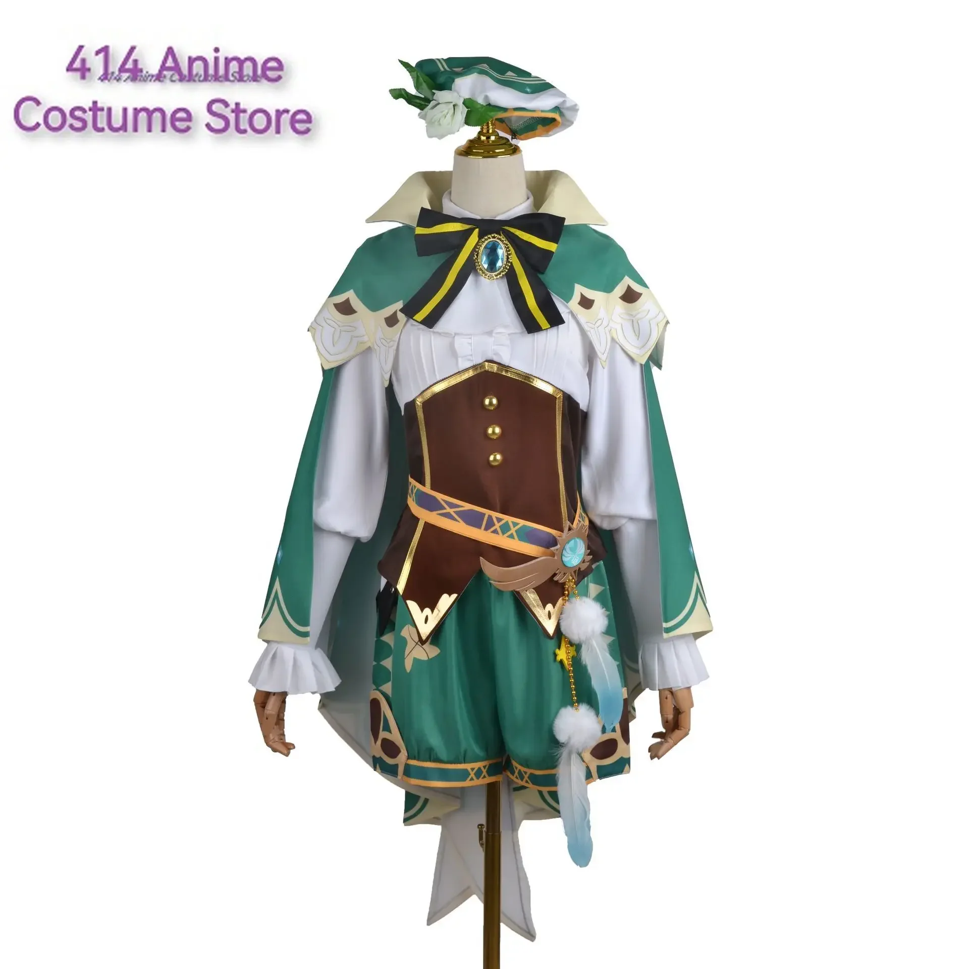Женский костюм для косплея Genshin Impact Venti парик Бог ветра игровая униформа женщин