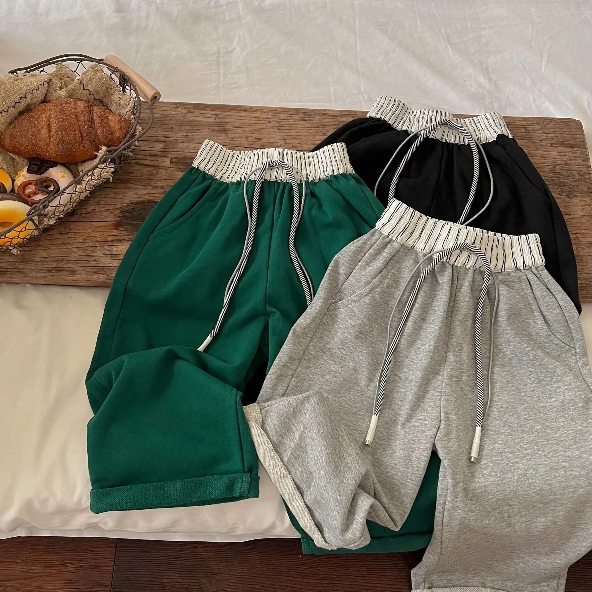 

Children's Trousers 2022 Autumn New Boys Girls Hit Color Straight Wide Leg Pants Trend