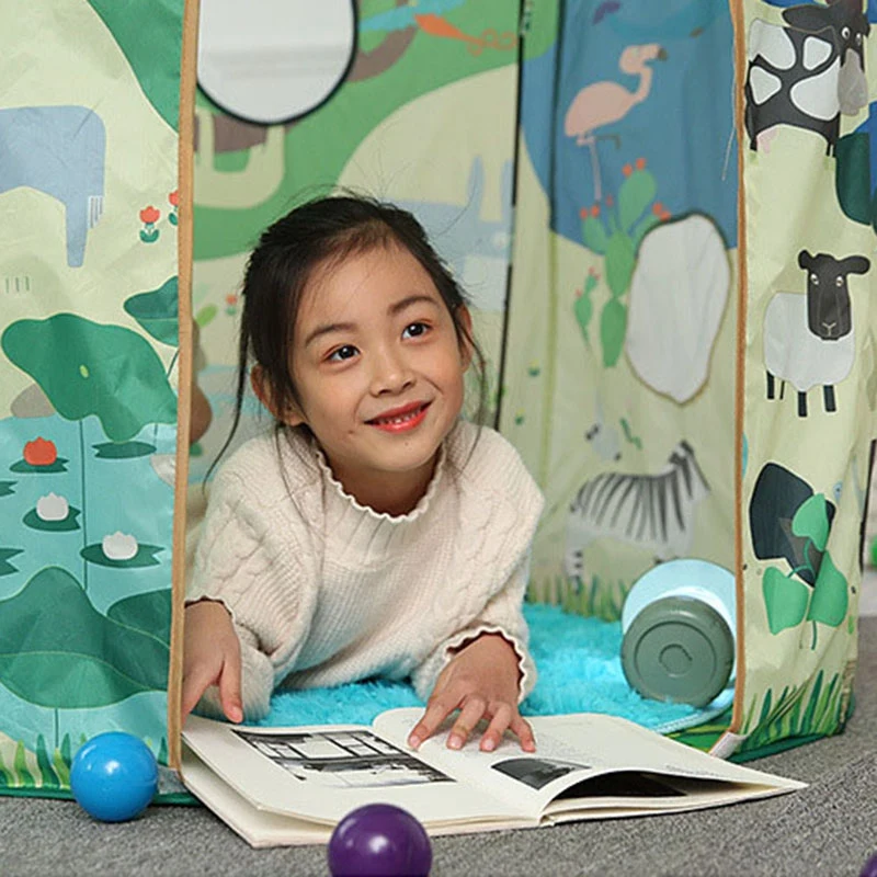 Портативная детская игровая палатка домашняя и уличная океанская шариковая