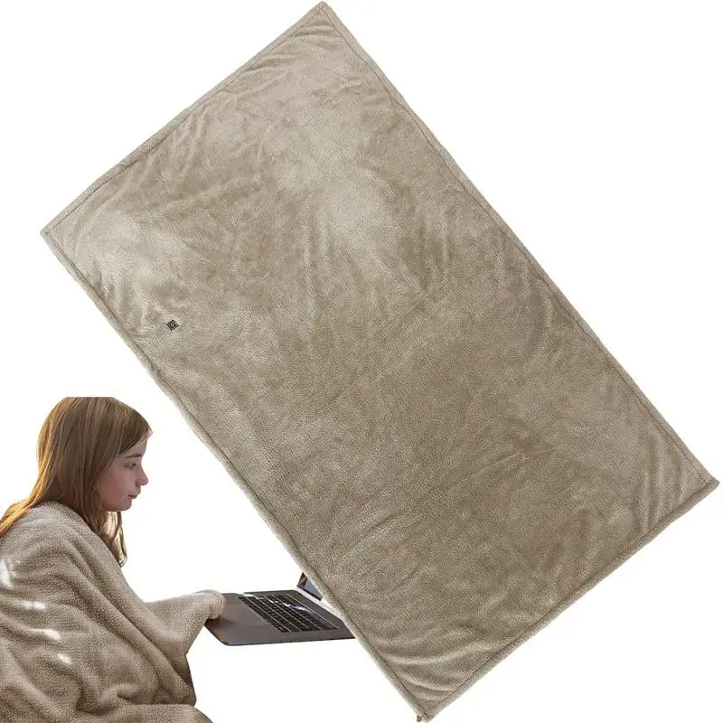 

Hiking Warmth Vest Faux Rabbit Fur Three-speed Adjustable Heated Blanket Cape With USB Heating Zipper Comfort Outdoor Camping