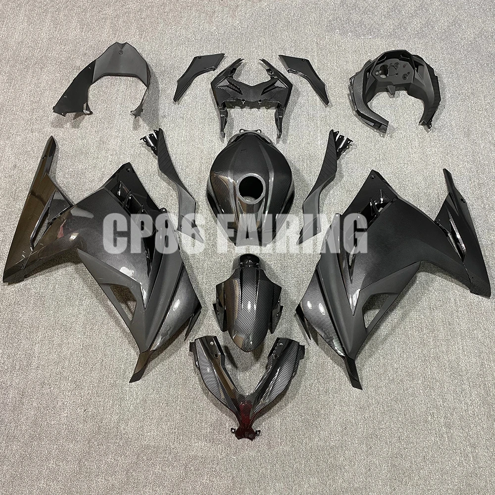 

New ABS Whole Motorcycle Fairings Kits Full Bodywork Carbon Black For Kawasaki Ninja 300 250 NINJA250 Ninja300 2013 2014 -2017