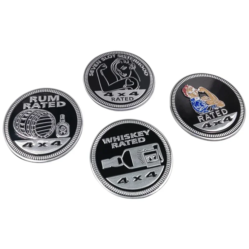 Наклейка на багажник автомобиля из сплава для Jeep 4X4 RATED Grand Cherokee Wrangler Renegade Compass Patriot