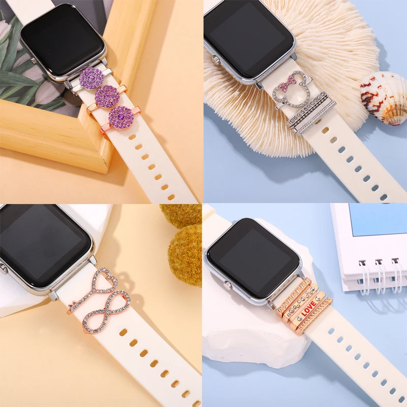 

Cartoon Decorative Charms for Apple Watchband Silicone Strap Accessories Charm Nails Soft Bracelet Watch Band Charm for Iwatch