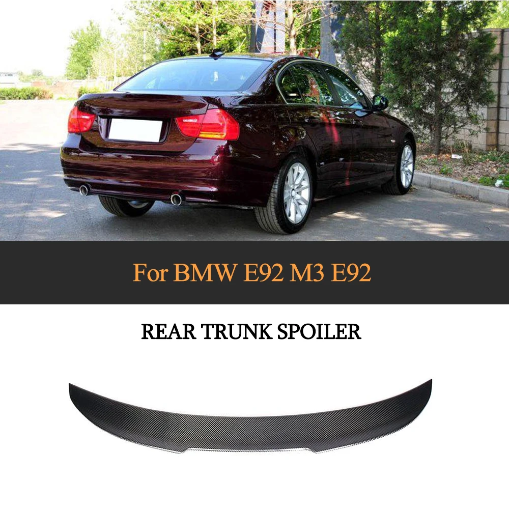 

Car Rear Trunk Lip Spoiler For BMW 3 Series E92 Base Sedan M Tech M3 2006 - 2013 Carbon Fiber Car Rear Wing Boot Lid