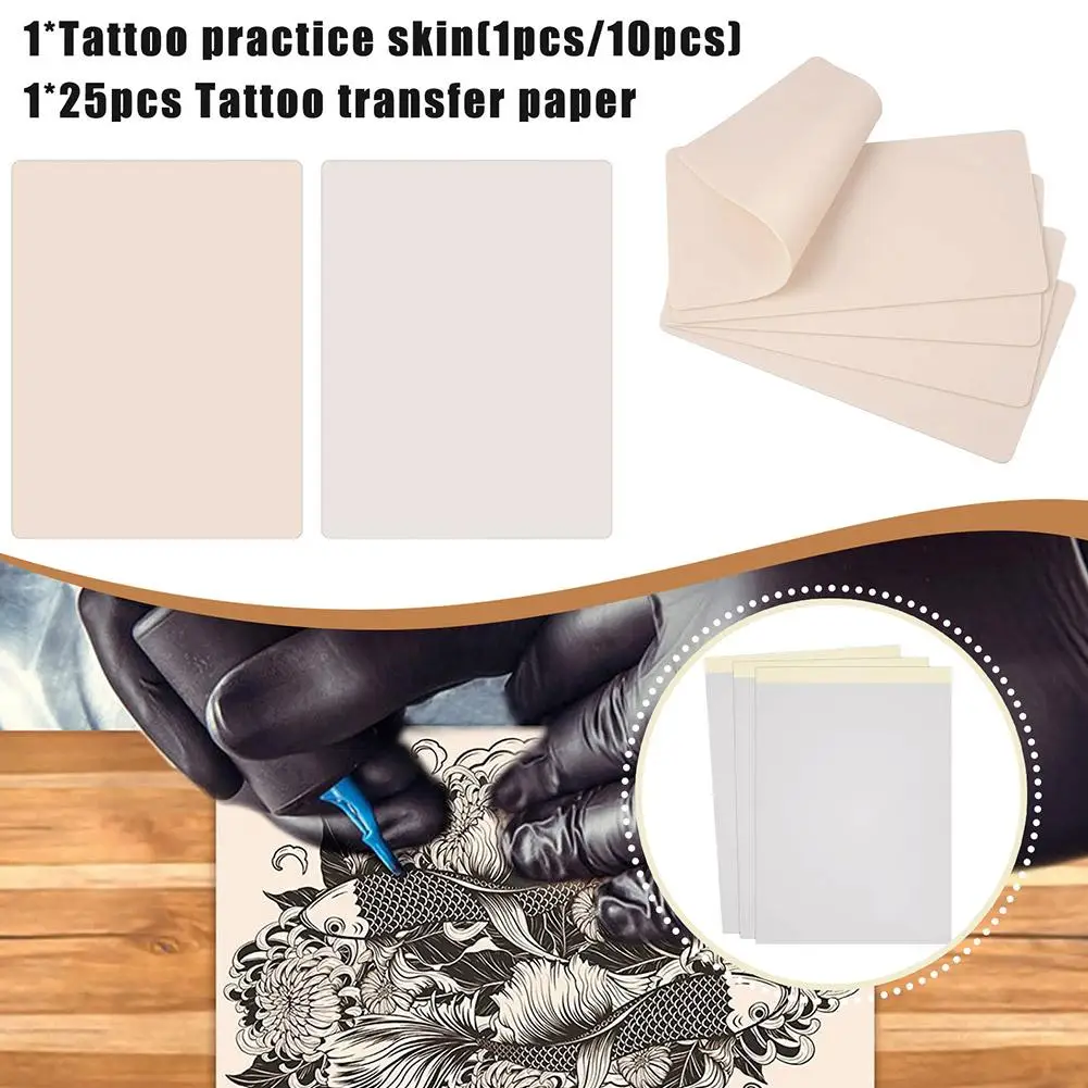 

1/10pcs Blank Tattoo Practice Skin Practice Skin Tattoo Skin Practice Sheet Artificial Soft Leather Tools For Beginners