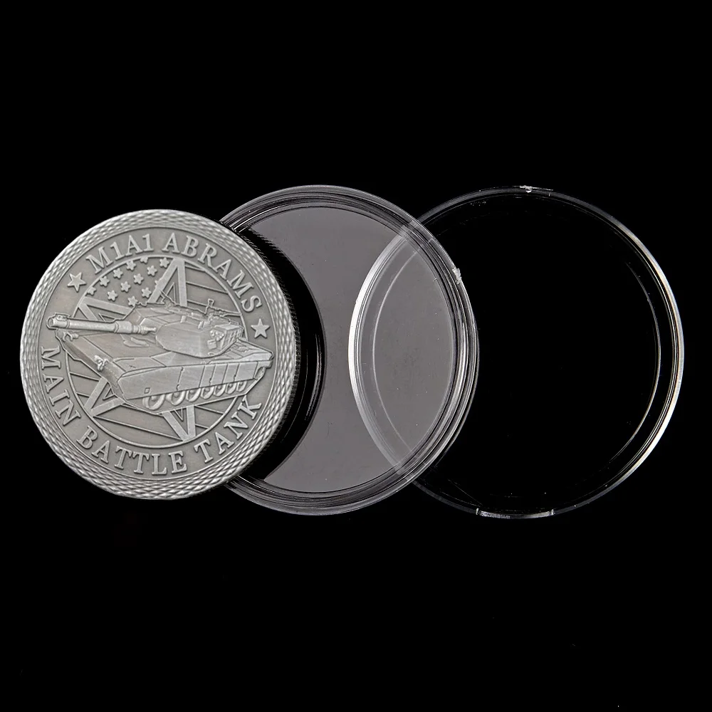 США военный M1A1 Abrams основной боевой танк вызов металлическая сувенирная монета