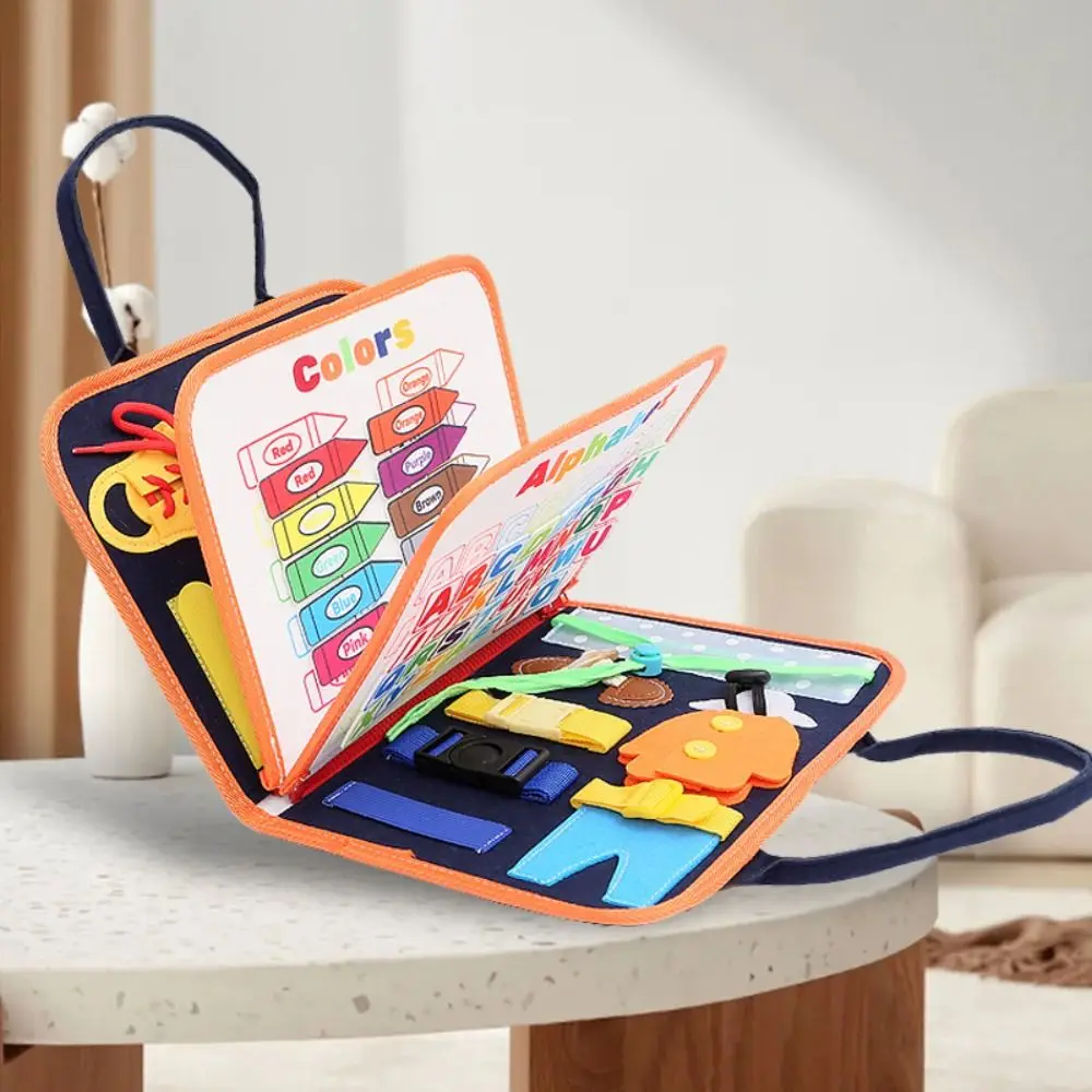 

Felt Toddler Busy Board Montessori Cloth Hand Ledger Sensory Board Sea Animal Letter Learning Toys Children