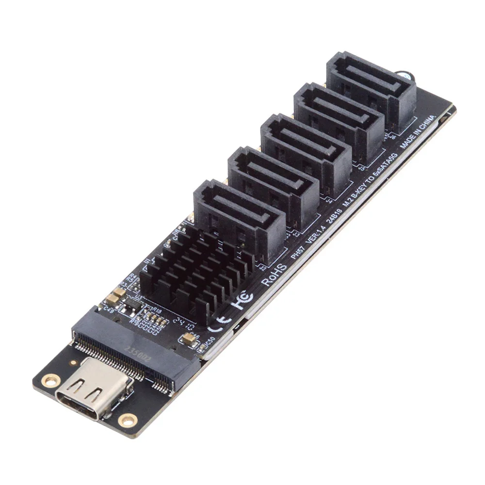 Chenayng USB-C Type-C 10 Гбит/с в NGFF ключ B + M SATA 6 5 портов адаптер конвертер PM порт множитель