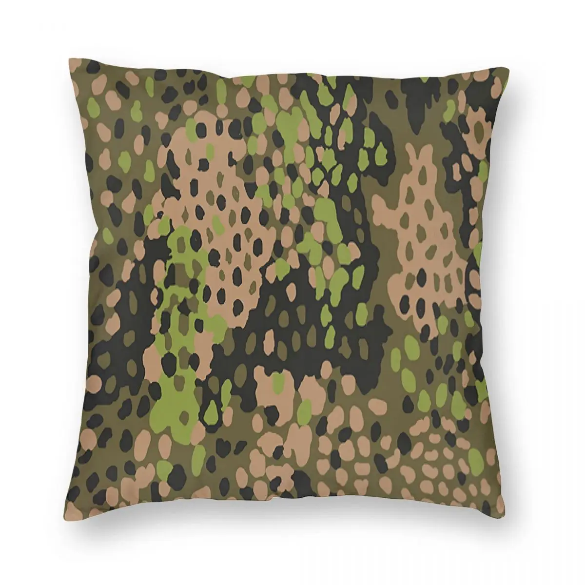 

WW2 SS Erbsentarn Camo Camouflage Pillowcase Soft Polyester Cushion Cover Gift Military Army Throw Pillow Case Cover Home Zipper