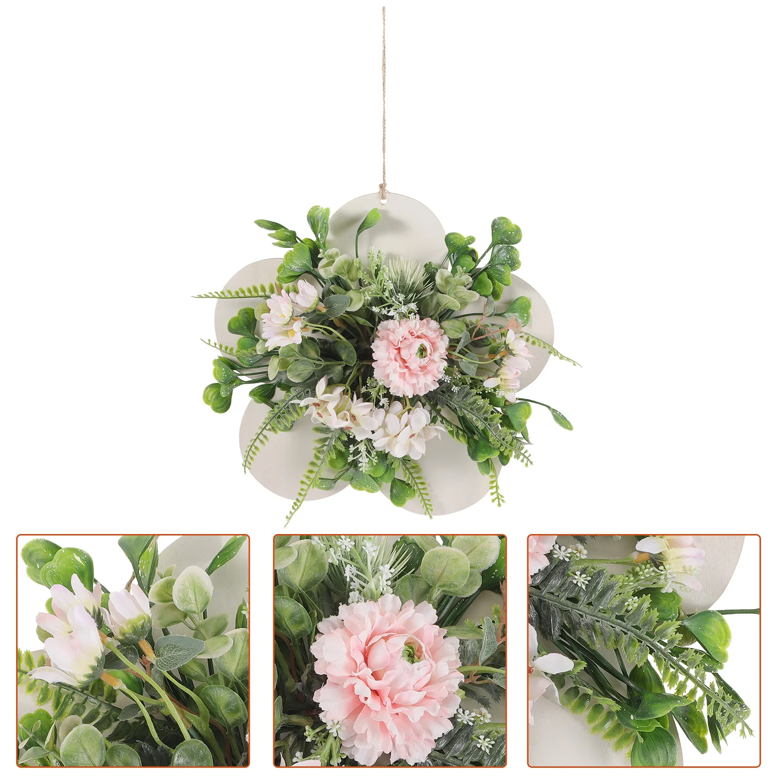 

Scene Hanging Decor Fake Flower Wreath Artificial Wreath Ornament Garden Decoration Hanging Wreath Door Wreath Party Supplies