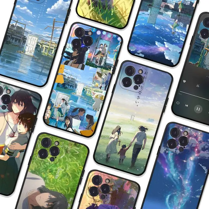 

Suzume no Tojimari Phone Case For iPhone 14 11 12 13 Mini Pro XS Max Cover 6 7 8 Plus X XR SE 2020 Funda Shell