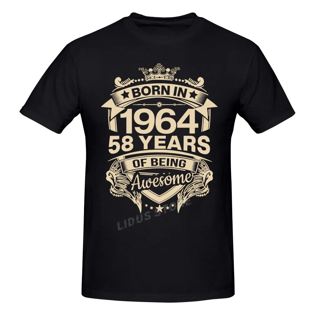 

Born In 1964 58 Years For 58th Birthday Gift T shirt Harajuku Streetwear T-shirt 100% Cotton Graphics Tshirt Brands Tee Tops
