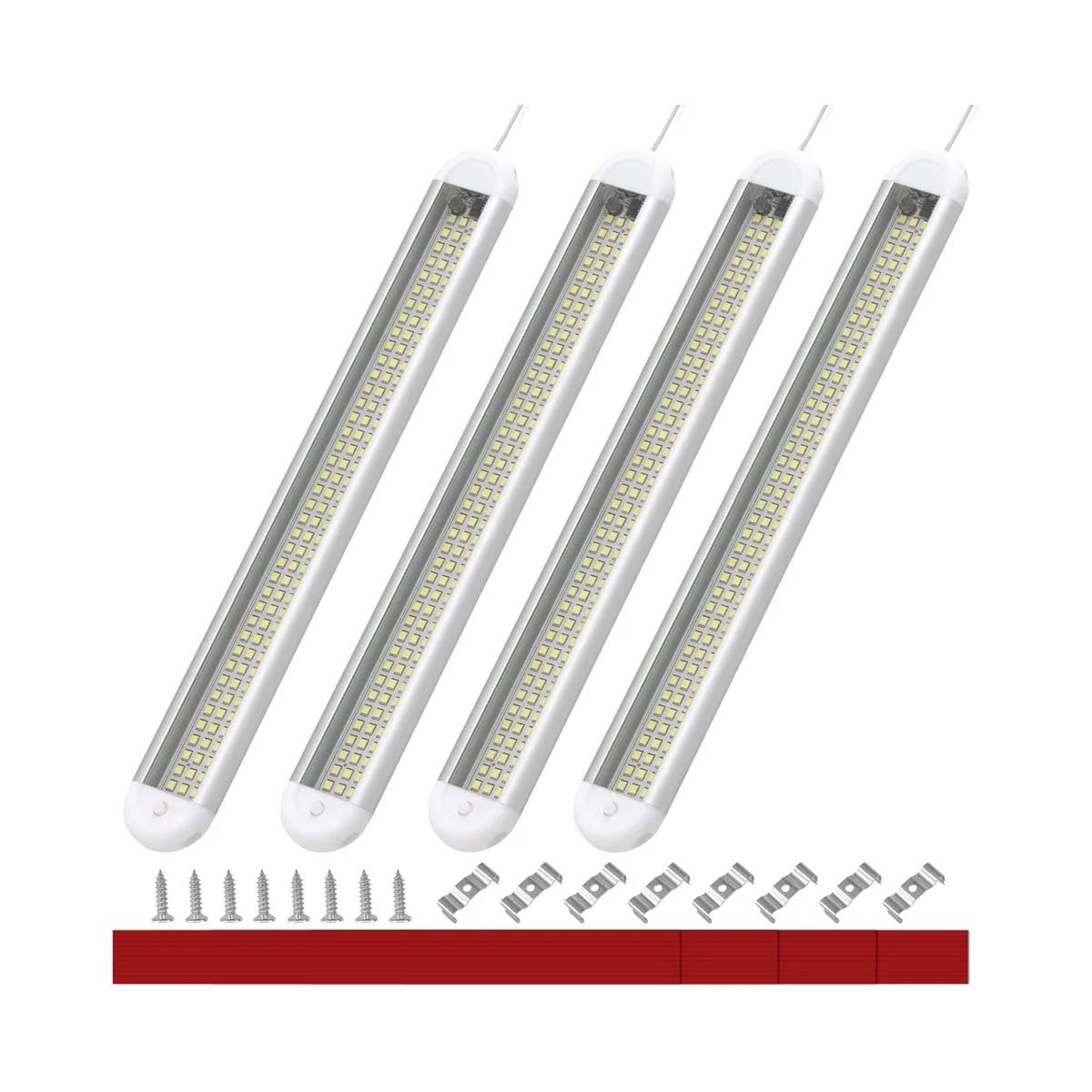 

LED Interior Light Bar 120LEDs 1200LM 12W LED Strip Lights with ON/Off Switch for Truck Van RV Trailer Boat Car,